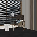 Inflatable Decorative Chair In Modern Living Room With Wooden Walls And Blinds
