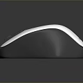 White And Black Mouse On Dark Background With Shiny Surface 3d model