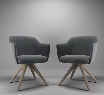 Nordic Armchair Fabric Single Chair 3d model