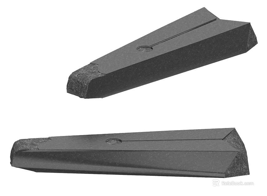 Durable Stone Wood Tool Blades With Sharp Edges And Mounting Holes For Industry Use 3d model 