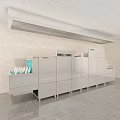 Modern Commercial Kitchen Appliances Featuring Professional Dishwashers And Disinfection System