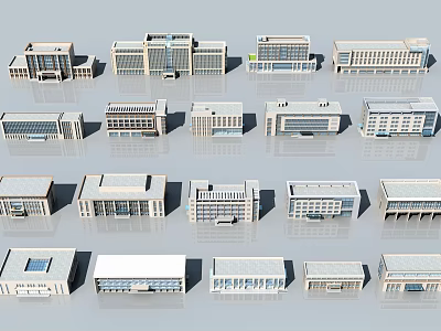 Various Architectural Office Building Models With Modern Classic And Contemporary Designs 3d model