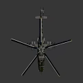 Camouflage Painted Military Helicopter With Rotors Weaponry And Design Details