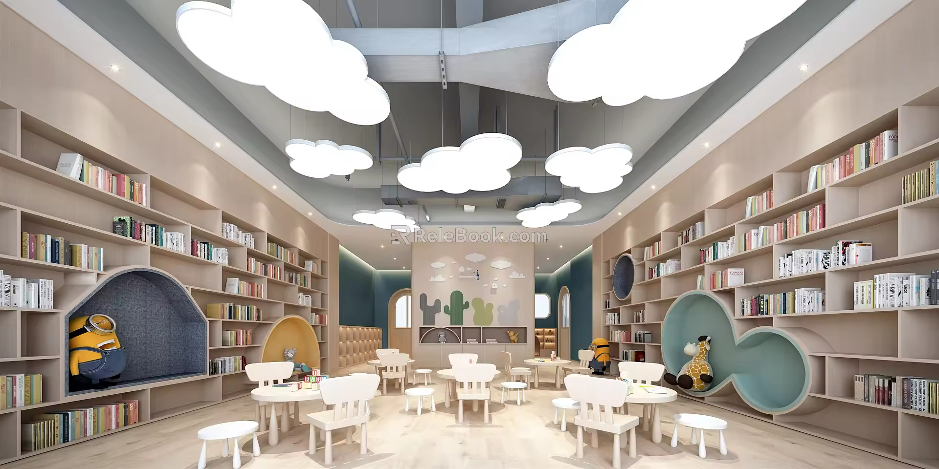 modern classroom 3d model