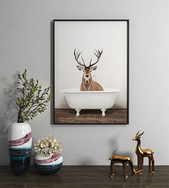 Modern Animal Painting Animal Decorative Painting 3d model