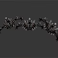Three Futuristic Game Movie Characters With Silver Spiked Armor Standing Hand In Hand