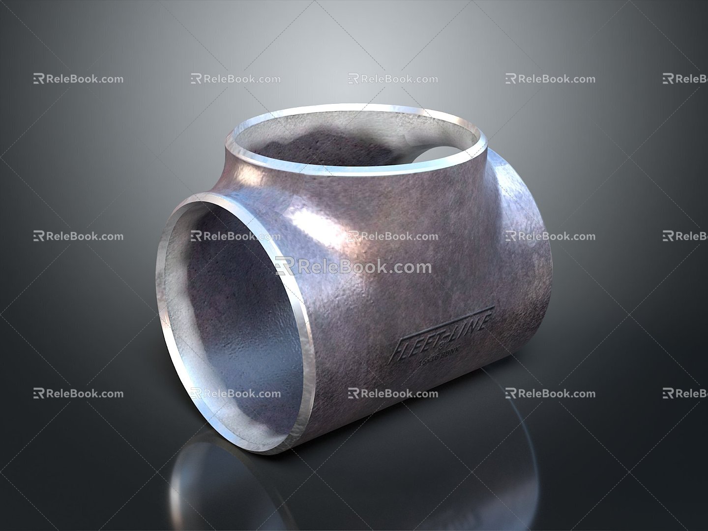 Pipe water pipe valve iron pipe fitting flange tee joint pipe water pipe valve 3d model