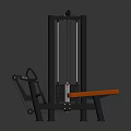Professional Fitness Leg Exercise Machine With Orange Seat And Vertical Frame Structure