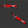 Two Red Motorcycles With Classic Design And Shiny Body Details