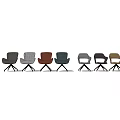 Stylish Leisure Chairs In Multiple Colors With Comfortable Armrests And Metal Legs