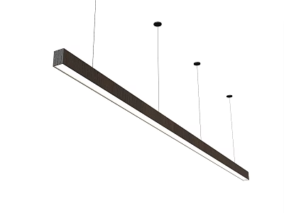Contemporary Minimalist Linear Pendant Light Design for Interior with Sleek Hanging Structure 3d model