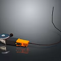 Professional Angle Grinder With Orange Body Black Handle Grinding Wheel And Power Cord