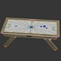 Wooden Air Hockey Table With Tabletop Design Pucks Score Markers And Stable Legs