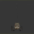 Industrial Mobile Lighting Unit With Wheeled Base And Multiple Light Panels For Construction Sites