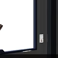 Modern Digital Blue Touch Screen For Decorative Ornaments Set With Control Panel And Hand Interaction