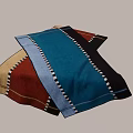 Colorful Striped Edge Towels In Blue Brown Beige For Daily Household Use