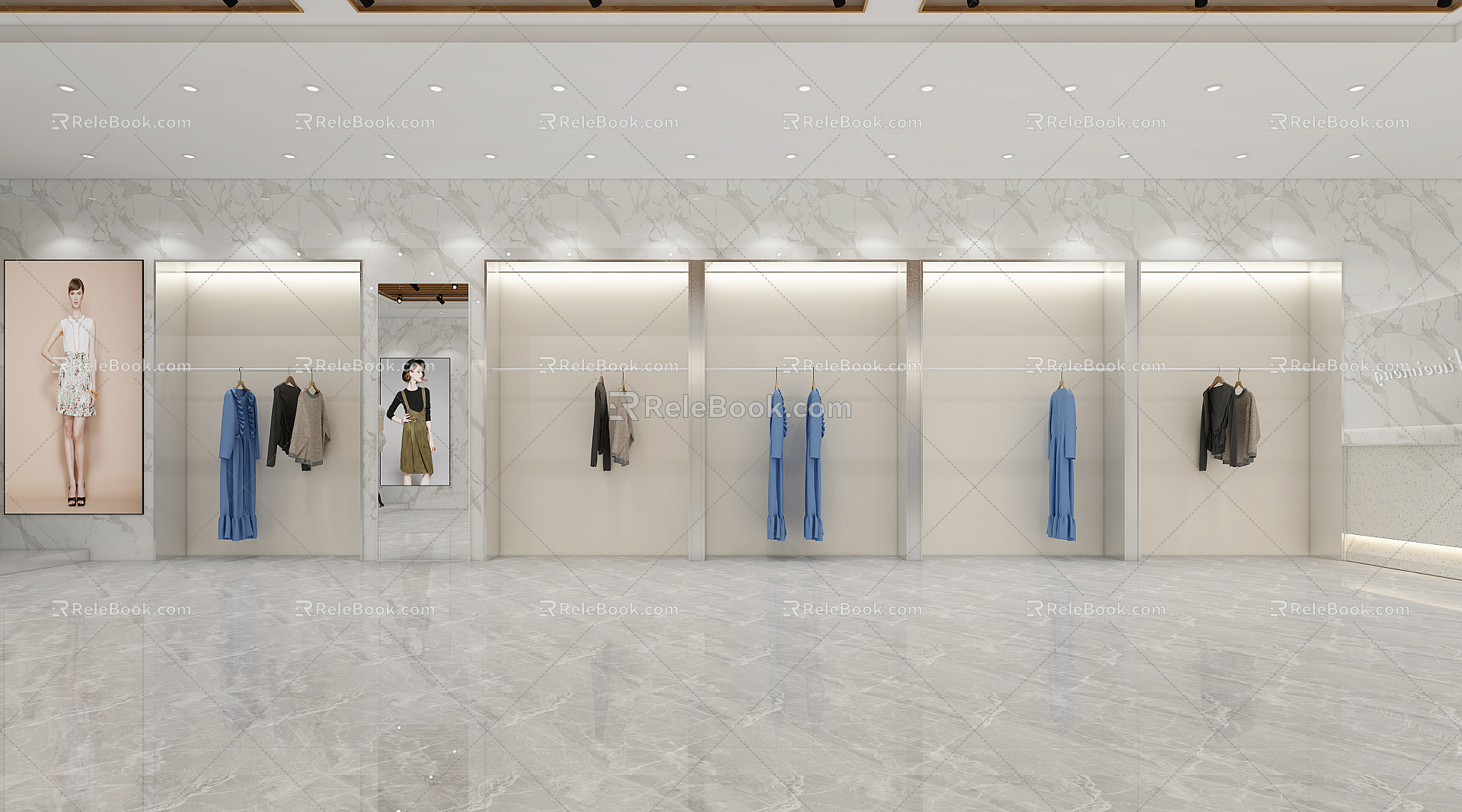 Modern Clothing Store 3d model