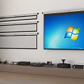 Modern projection curtain 3d model