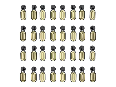 Stylish Contemporary Door Handles Collection With Black Gold Finish Various Designs 3d model