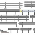 Modern Guardrail Road Guardrail Municipal Guardrail Barrier Barrier Highway Barrier 3d model