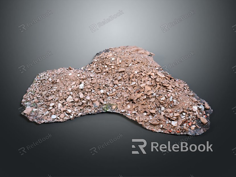 Stone crushed stone riverbed stone daily necessities model