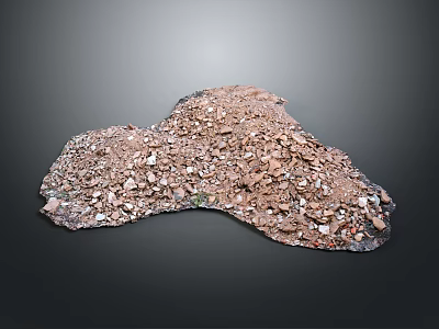 Premium Garden Soil Mix With Gravel And Small Stones For Home Potted Plants 3d model