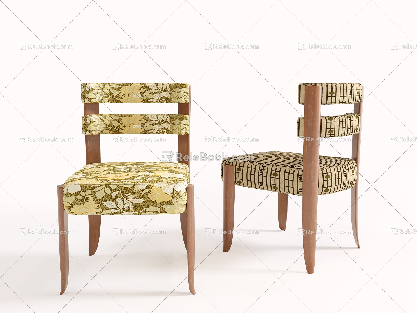 French Dining Chair Modern Single Chair Middle Ancient Chair Dining Chair Single Chair 3d model