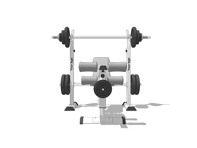 Home Gym Weight Training Equipment With Barbell Dumbbell Rack And Weight Plates 3d model