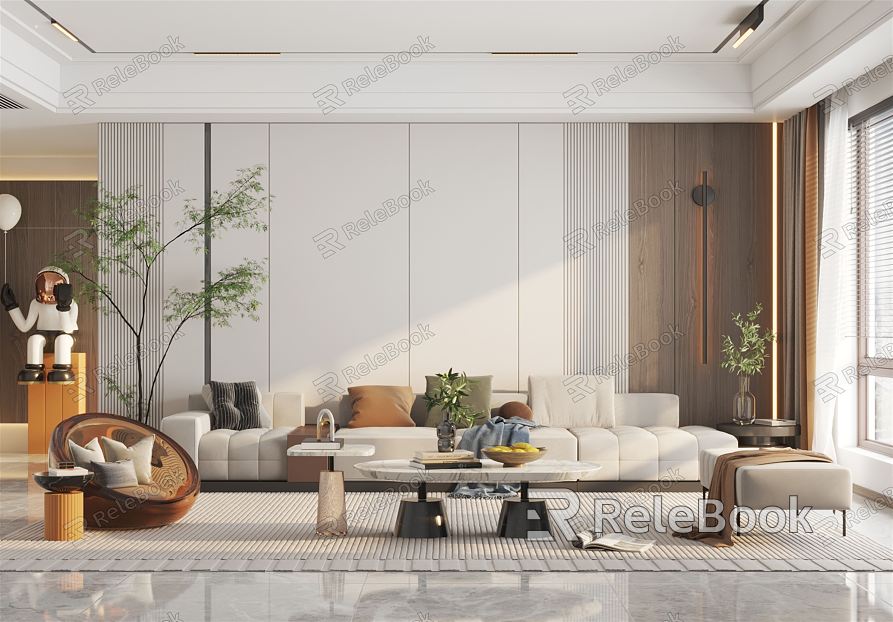 modern living room home living room model