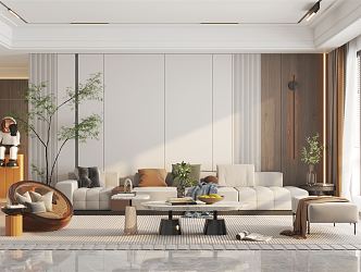 modern living room home living room 3d model