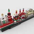 LEGO toy blocks city skyline complex moscow 3d model