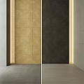 Beige And Dark Brown Wall Panels With Light Colored Base For Modern Interior 3d model