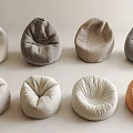 Modern Lazy Sofa Single Sofa Casual Sofa Fabric Single Sofa Bean Bag Sofa 3d model