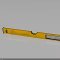Johnson Yellow Level Tool With Bubble And Scale For Hardware Measurement Use 3d model