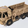 Heavy Duty Military Style Functional Vehicle With Multi Wheel Drive And Open Cargo Bed