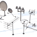 Antenna Signal Receiver TV Antenna 3d model