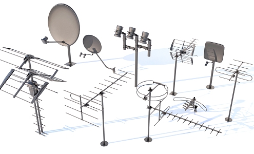 Antenna Signal Receiver TV Antenna 3d model