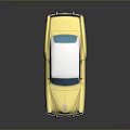 Yellow Classic Car With White Roof And Vintage Design Features