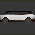Futuristic Modern Concept Car With White Black Exterior Sleek Roof And Black Wheels Design