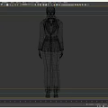 Professional Woman In Black Suit With White Shirt And Brown Shoes