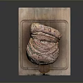 Fresh Homemade Whole Grain Bread On Wooden Cutting Board With Seeds