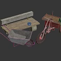 Rustic Wooden Outdoor Bench With Sturdy Design For Garden Areas