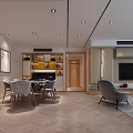 Modern Living Room Interior With Stylish TV Stand And Wooden Storage Cabinets