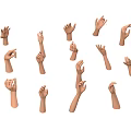 Gestures Various Gesture Dynamics 3d model
