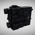 Black Tactical Weapon Accessory with Night Vision Scope Control Knobs and