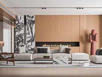 modern living room 3d model