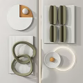 Modern Minimalist Wall Decor With Circular Ring Shaped And Geometric Elements 3d model