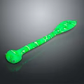 Green Bio Inspired Snake Themed Decorative Figurine With Elongated Body And Glossy Patterns
