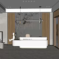 Modern Front Desk 3d model