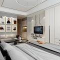 Modern Apartment Simple Apartment Model Room Space 3d model